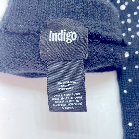 Indigo Black Rhinestone Long Gloves - Picture 6 of 6